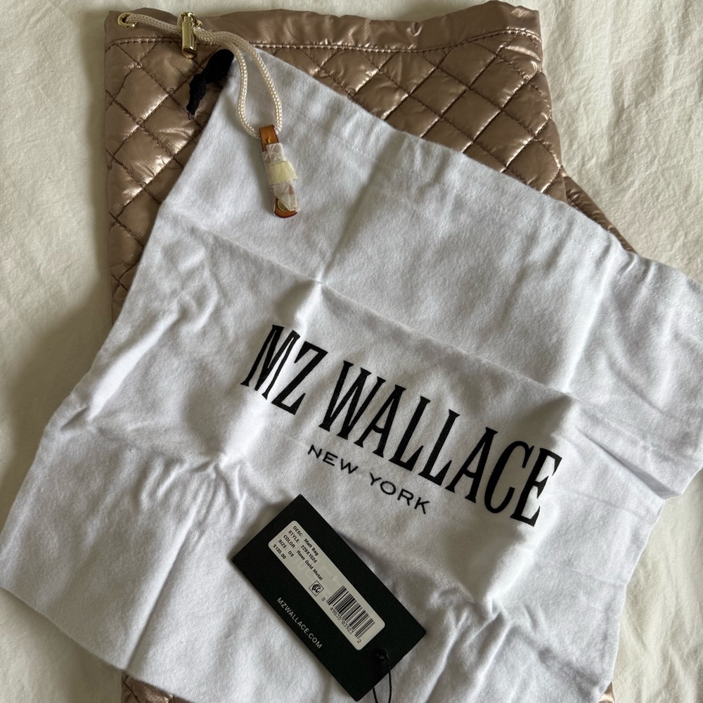 NWT MZ Wallace Yoga Matt Bag, Quilted Rose Gold Metal - Picture 7 of 8